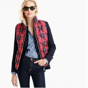 J.Crew Excursion Buffalo Plaid Puffy Down Vest XS
